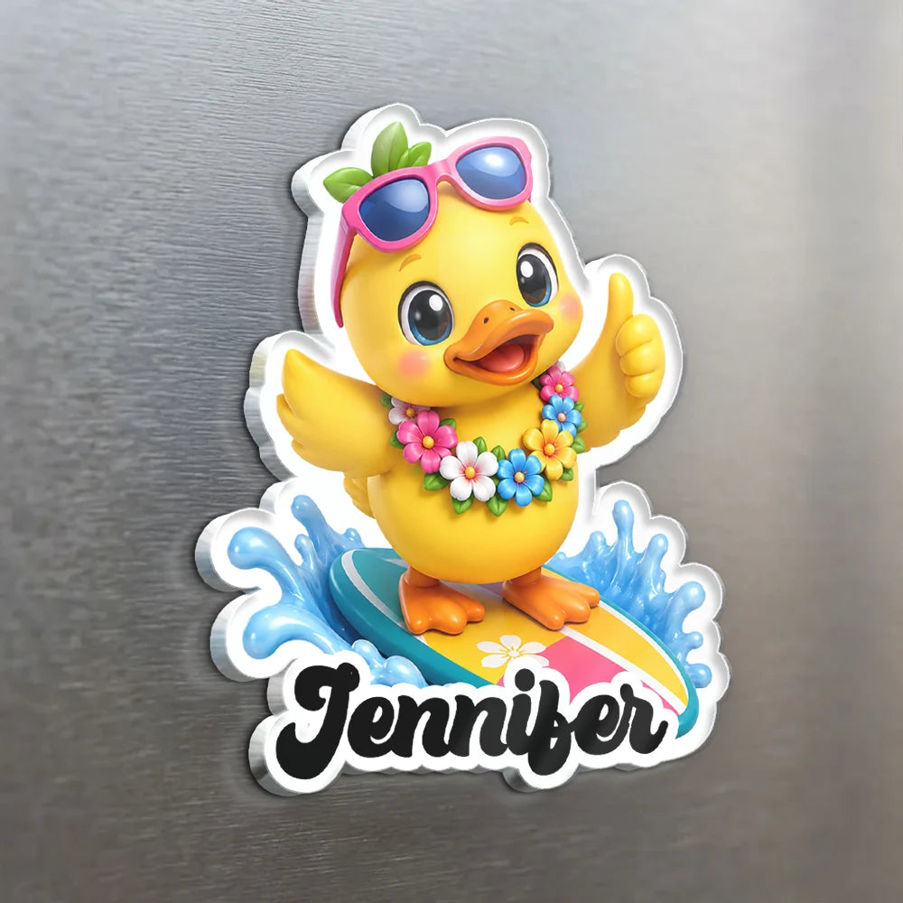 Top Market, Playful, Cruising, Family, Summer, Icon - Cruise Ducks Family Friend Trip - Personalized Acrylic Magnet
