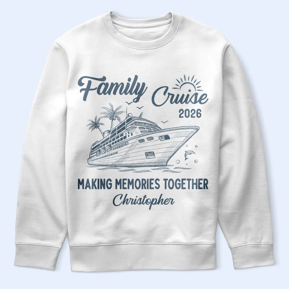 Summer,Family,Humorous,Custom Text - Cruise Squad Making Memories Together - Personalized T Shirt