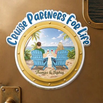 Cruising Partners For Life Backside - Personalized Acrylic Magnet
