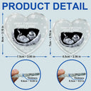 Custom Photo Baby Expecting See You In 2027 - Personalized Heart Shaped Glass Ornament