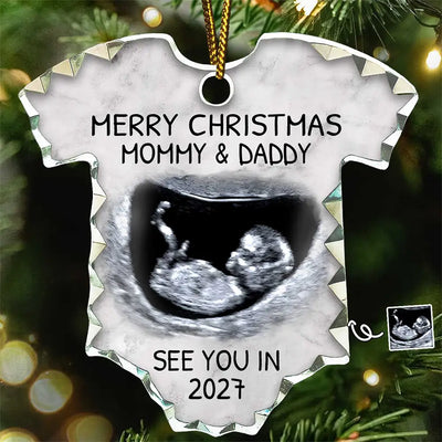 Onesie Shaped Glass Ornament