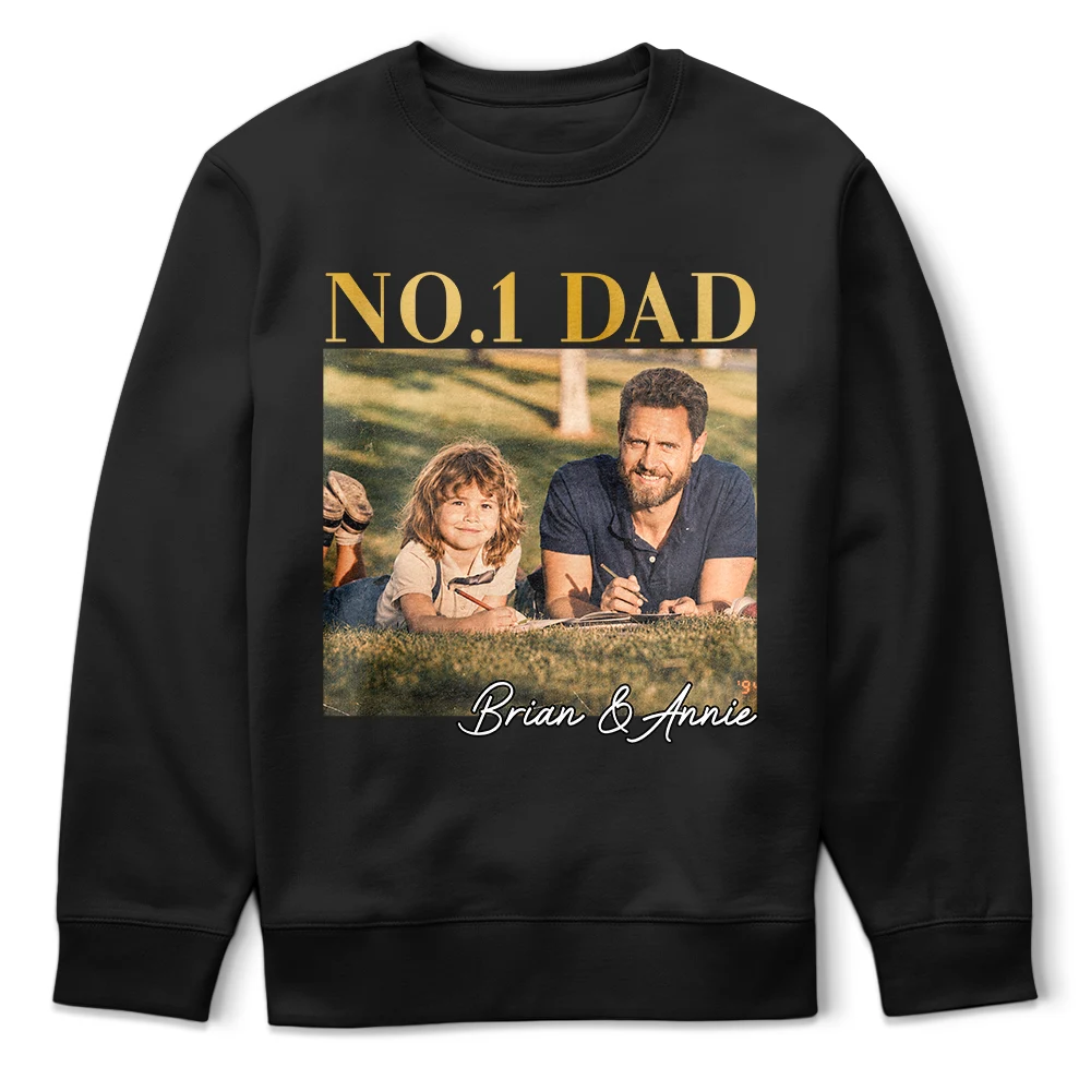 Custom Photo,Gift For Father,Funny,Non-Eng,Photo,Proud - Custom Photo Best Dad Ever - Personalized T Shirt