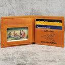 Custom Photo,Gift For Father,Dad - Daughters (Young),Non-Eng,Photo - Pencil Sketch (Bold),Icon,Proud - Custom Photo Bold Sketch Just A Dad And His Girl - Personalized Engraved Leather Wallet