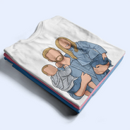 Custom Photo,Gift For Father,Dad - Daughters (Young),Non-Eng,Photo - Faceless Portrait ,Icon,Proud - Custom Photo Faceless Portrait Just A Dad And His Girl - Personalized T Shirt