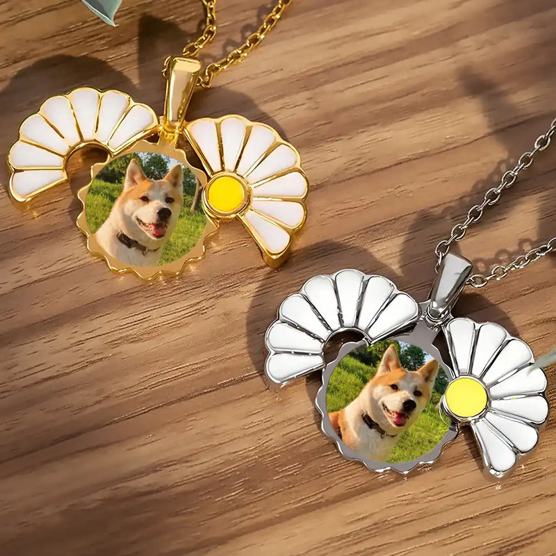 Gift For Yourself,Gift For Women,Dog Lovers,Dog Mom,Cat Lovers,Cat Mom,Pet Lovers,Pet Mom - Custom Photo Frame For Pet Mom - Personalized Hidden Message Necklace