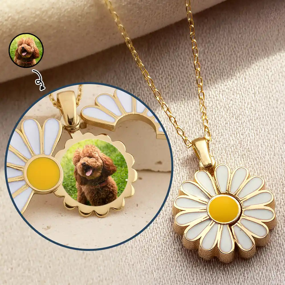 Custom Photo Frame For Pet Mom - Personalized Hidden Message Necklace