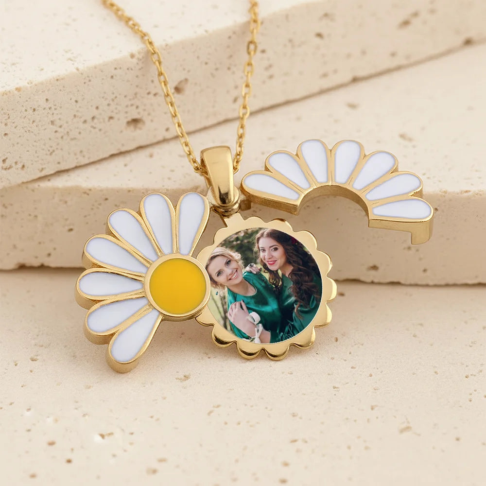 Gift For Yourself,Gift For Women,Gift For Sisters,Gift For Bestie,Old Best friends,Afro,Happy - Custom Photo Frame For Sisters And Besties - Personalized Hidden Message Necklace