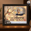 Christmas,Custom Photo,Sympathetic,Family,Memorial,Upload Full Photo - Custom Photo Memorial I'm Always With You - Personalized LED Light Shadow Box