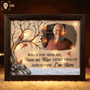 Christmas,Custom Photo,Sympathetic,Family,Memorial,Upload Full Photo - Custom Photo Memorial I'm Always With You - Personalized LED Light Shadow Box