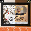 Christmas,Custom Photo,Sympathetic,Family,Memorial,Upload Full Photo - Custom Photo Memorial I'm Always With You - Personalized LED Light Shadow Box