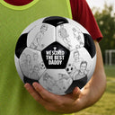 Gift For Father,Custom Photo,Dad - Children,Football (Soccer),Non-Eng,Photo - Pencil Sketch,Proud - Custom Photo Pencil Sketch I Scored The Best Dad - Personalized Soccer Ball
