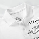 Custom Photo,Gift For Father,Dad - Daughters (Young),Photo - Pencil Sketch,Icon,Proud - Custom Photo Pencil Sketch Just A Dad And His Girl - Personalized Polo Shirt