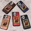 Gift For Father,Custom Photo,Art Design,Humorous,Photo - Royal Portrait - Custom Photo Royal Portrait Art Piece For Men, Dad, Grandpa - Personalized Leather Flip Wallet Phone Case