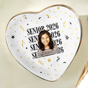 Graduation,Happy,Photo,Proud - Custom Photo Senior Vintage Portrait - Personalized Ring Dish