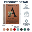 Gift For Yourself,Gift For Wife,Gift For Girlfriend,Gift For Women,Gift For Aunt,Gift For Mother,Gift For Grandma,Gift For Daughter,Gift For Sibling,Gift For Sisters,Gift For Bestie,Gifts For Colleagues - Custom Birth Month Flower Bouquet With Name Start Each Day - Personalized Leather Journal