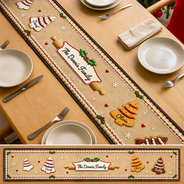 Sentimental,Christmas,Family,Icon - Custom Family Christmas Cookie - Personalized Table Runner