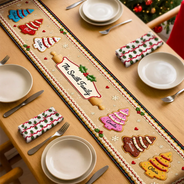 Sentimental,Christmas,Family,Icon - Custom Family Christmas Cookie - Personalized Table Runner