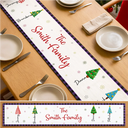 Sentimental,Christmas,Family,Icon - Custom Family Christmas Trees - Personalized Table Runner