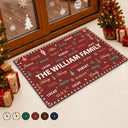 Sentimental,Christmas,Family,Custom Text - Custom Family Names Christmas - Personalized Doormat