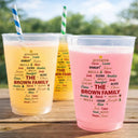 Sentimental,Christmas,Family,Custom Text - Custom Family Names Christmas - Personalized Frosted Cups