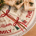 Sentimental,Christmas,Family,Custom Text - Custom Family Names Christmas - Personalized Tree Skirt