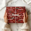 Sentimental,Christmas,Family,Custom Text - Custom Family Names Christmas - Personalized Wrapping Paper