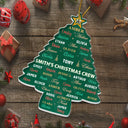 Sentimental,Christmas,Family,Custom Text - Custom Family Names Christmas Tree - Personalized Custom Shaped Acrylic Ornament