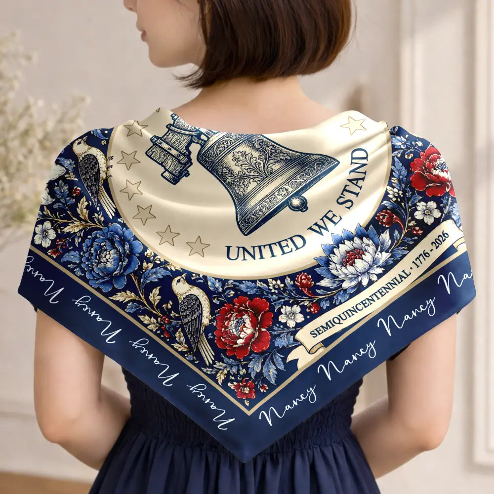 Gift For Yourself,Gift For Women,Happy,Independence Day,America 250th - Custom Let Freedom Ring Floral USA - Personalized Scarf