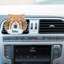 Cat Lovers,Happy - Custom Name Boho Rainbow Style Cat Face - Personalized Acrylic Car Vent Clip