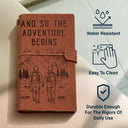 Gift For Couples,Old Couples,Gift For Husband,Gift For Wife,Gift For Boyfriend,Gift For Girlfriend,Happy - The Adventure Book Of Happy Couple - Personalized Leather Vintage Journal