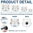 Cat Lovers,Happy - Custom Name Boho Rainbow Style Cat Face - Personalized Acrylic Car Vent Clip