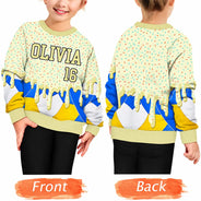 Baseball,Playful,Christmas,Gift For Kids,Custom Text - Custom Name Ice Cream Drip For Baseball Basketball Football Lovers - Personalized Unisex Ugly Sweater