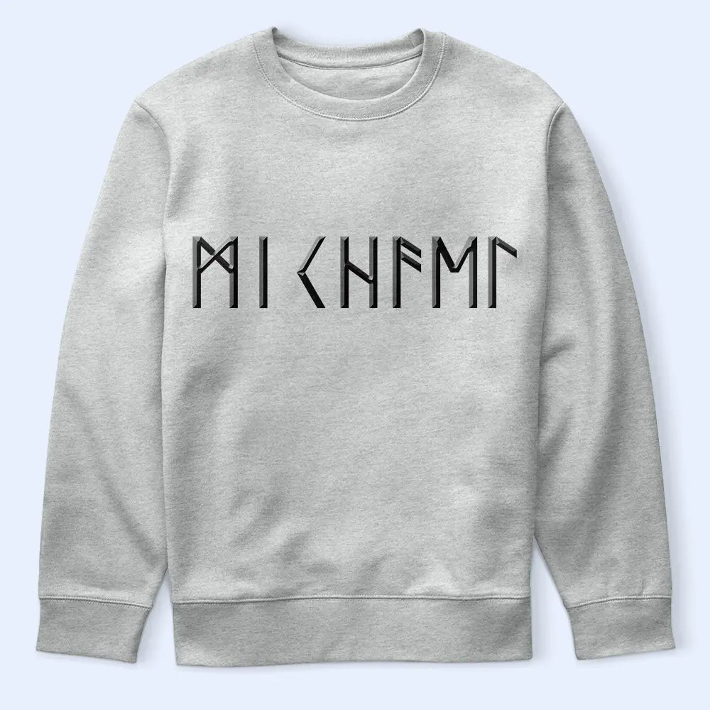 Gift For Yourself,Happy - Custom Name In Viking Runes Warrior Camping Hiking - Personalized T Shirt
