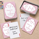 Romantic,Gift For Couples,Wedding,Icon,Custom Text - Custom Name Wedding Minimal Stripes Guest Book - Personalized Playing Cards