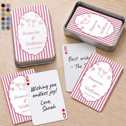 Romantic,Gift For Couples,Wedding,Icon,Custom Text - Custom Name Wedding Minimal Stripes Guest Book - Personalized Playing Cards