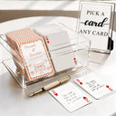 Romantic,Gift For Couples,Wedding,Icon,Custom Text - Custom Name Wedding Minimal Stripes Guest Book - Personalized Playing Cards