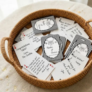 Romantic,Gift For Couples,Wedding,Icon,Custom Text - Custom Name Wedding Minimal Stripes Guest Book - Personalized Playing Cards