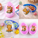 Easter,Non-Eng,Gift For Kids,Gift For Grandkids,Grandma - Grandkids,Grandpa - Grandkids,Dad - Children,Mom - Children,Happy - Custom Name With Adorable Animal - Personalized Fillable Egg