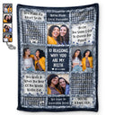 Gift For Bestie,Gift For Women,Christmas,Happy - Custom Photo 10 Reasons Why You Are My Bestie - Personalized Fleece Blanket, Sherpa Blanket