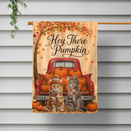 Art Design,Playful,Pet Lovers,Photo - 3D Human Pet Autumn Theme - Custom Photo 3D Autumn Concept Wonderful Time Of The Year - Personalized Flaga