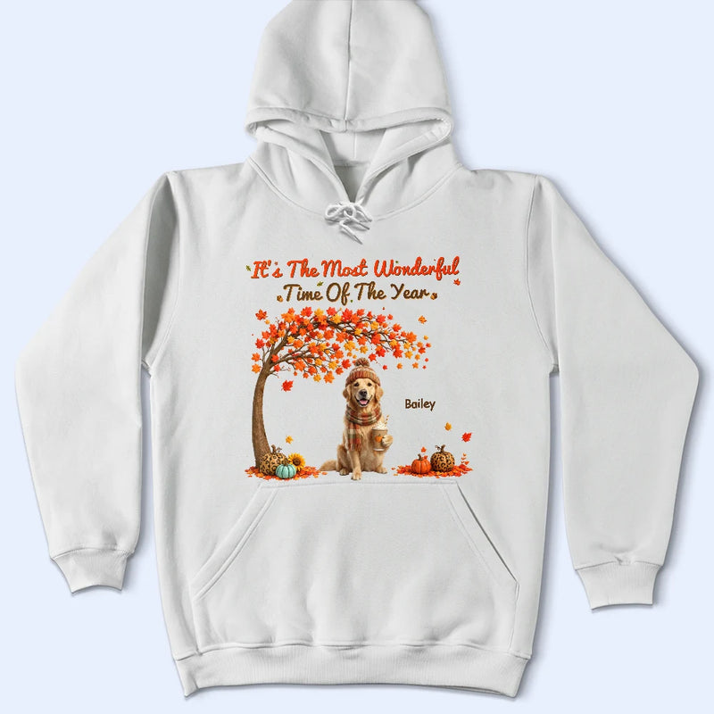 Adorable,Art Design,Pet Lovers,Photo - 3D Human Pet Autumn Theme - Custom Photo 3D Autumn Concept Wonderful Time Of The Year - Personalized T Shirt