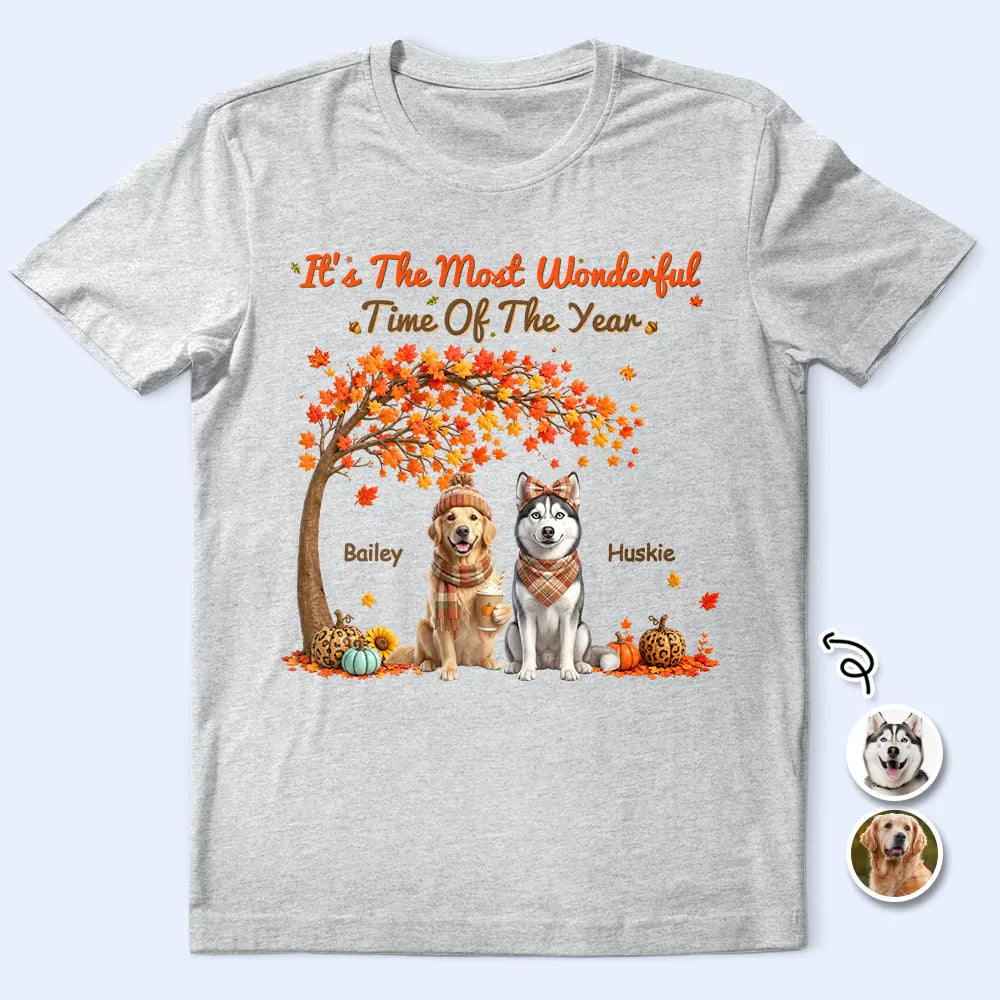 Custom Photo 3D Autumn Concept Wonderful Time Of The Year - Personalized T Shirt