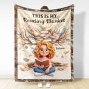 Art Design,Christmas,Cozy,Reading,Gift For Yourself,Gift For Women,Photo - 3D Reading Woman & Man - Custom Photo 3D Book Lover - Personalized Fleece Blanket, Sherpa Blanket