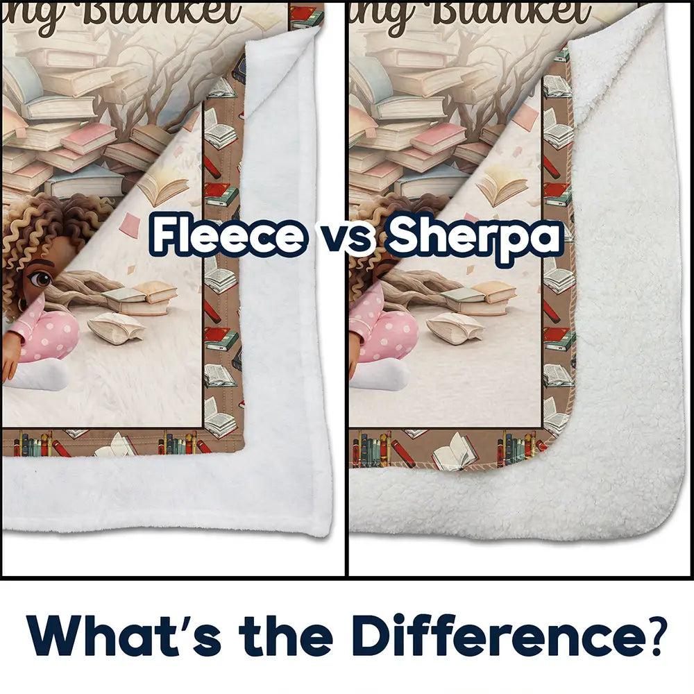 Art Design,Christmas,Cozy,Reading,Gift For Yourself,Gift For Women,Photo - 3D Reading Woman & Man - Custom Photo 3D Book Lover - Personalized Fleece Blanket, Sherpa Blanket