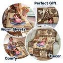 Art Design,Christmas,Cozy,Reading,Gift For Yourself,Photo - 3D Reading Woman & Man - Custom Photo 3D Book Lover My Reading Blanket I Am A Bookaholic - Personalized Fleece Blanket, Sherpa Blanket