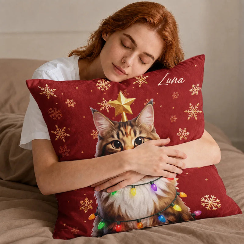 Top Market,Art Design,Christmas,Pet Lovers,Photo - Christmas Accessories 3D Cartoon Pet,Happy - Custom Photo 3D Christmas Themed Pet Cute Pet Portrait Christmas Decoration - Personalized Pillow
