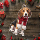 Art Design,Playful,Christmas,Pet Lovers,Photo - Christmas Accessories 3D Cartoon Pet - Custom Photo 3D Christmas Themed Pet Funny Dog Cat - Personalized Custom Shaped Acrylic Ornament