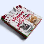 Art Design, Playful, Halloween, Cat Mom, Gift For Mother, Pet Lovers, Photo - Halloween Theme Accessories 3D Cartoon - Custom Photo 3D Halloween Themed Pet Halloween Mommy Daddy Of The Monsters Cats - Personalized Full Print T Shirt