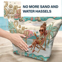 Custom Photo, Beach, Art Design, Summer, Gift For Yourself, Playful, Photo - Beach Chair 3D Effect - Custom Photo 3D Summer Concept Just A Girl Who Loves Beaches - Personalized Beach Bag