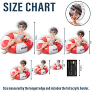 Custom Photo, Art Design, Summer, Family, Cruising, Adorable, Photo - Swimming Float 3D Effect - Custom Photo 3D Summer Concept Swimming Float Cruising - Personalized Acrylic Magnet